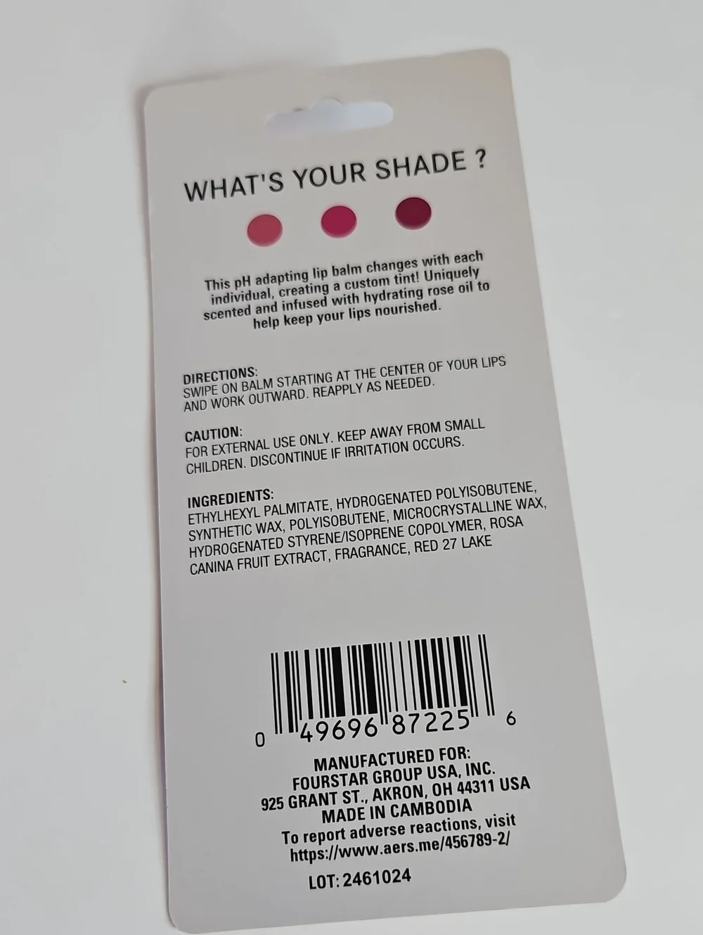 VIRAL ROSE OIL UNIQUE PH-CHANGING COLOR LIP BALM BY B.PURE 0.1 OZ